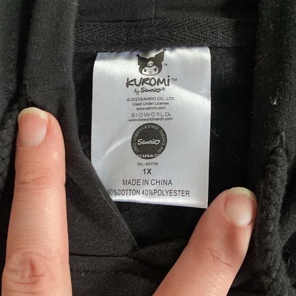 NWOT Sanrio Kuromi Black Graphic Sweatshirt - Picture 5 of 6